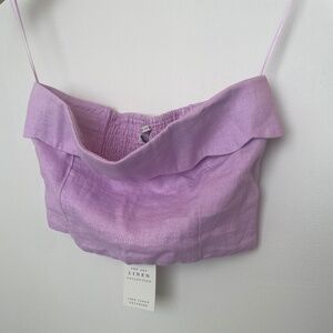 Abercrombie Linen Crop Top